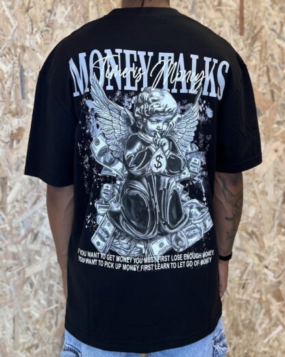 T-shirt money angel nera