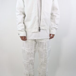 Giacca Crop Cotone Bianco