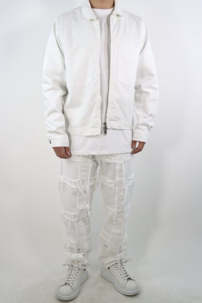 Giacca Crop Cotone Bianco
