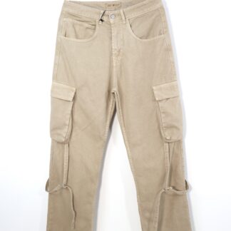 Pantalone Cargo con Lacci Beige