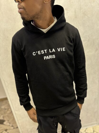 Felpa C’EST LA VIE PARIS Nera - immagine 3