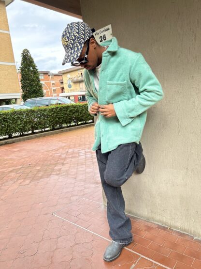 Turquoise jacket with pockets - immagine 3
