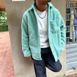 Turquoise jacket with pockets