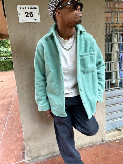 Turquoise jacket with pockets