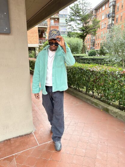 Turquoise jacket with pockets - immagine 2