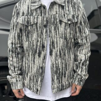 Copia di Jacket Pixel Nera con pelliccia