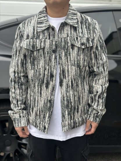Copia di Jacket Pixel Nera con pelliccia