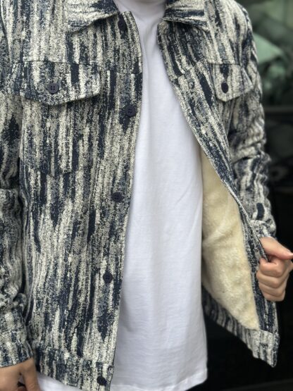 Jacket Pixel Blu con pelliccia - immagine 2