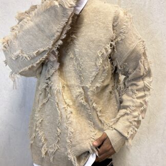 Maglione Destroy Beige Oversize