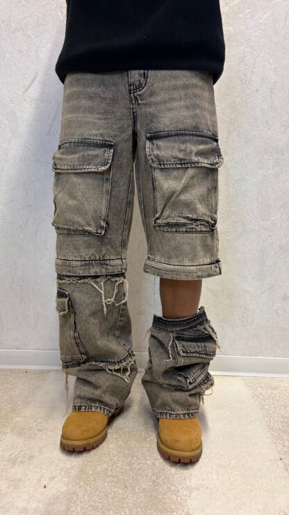 Jeans Baggy 2 in 1 con zip - immagine 3